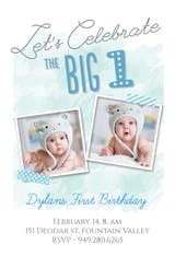 The Big One Boy - Birthday Invitation